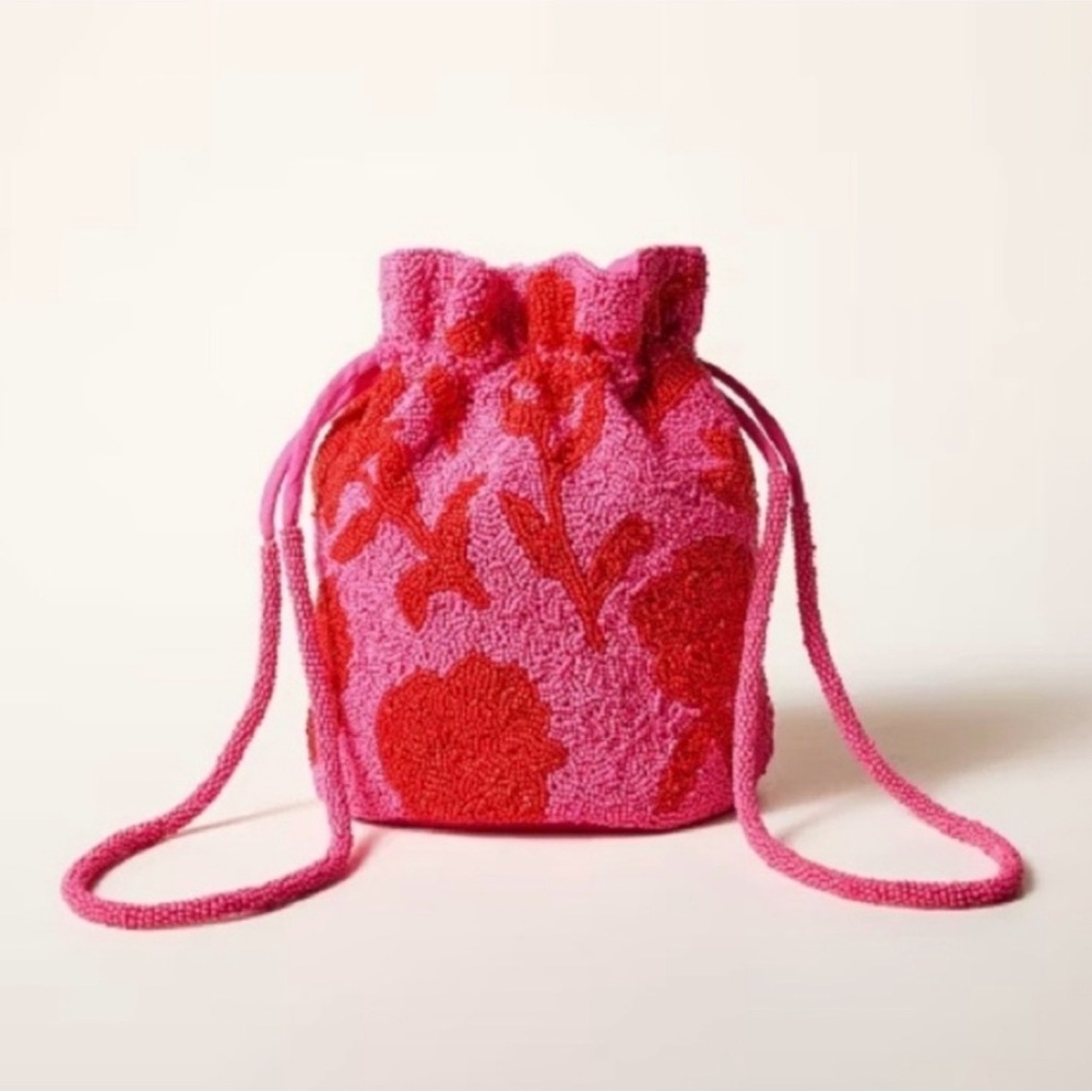 Kate Spade x Target pink and red drawstring purse (NWT)
